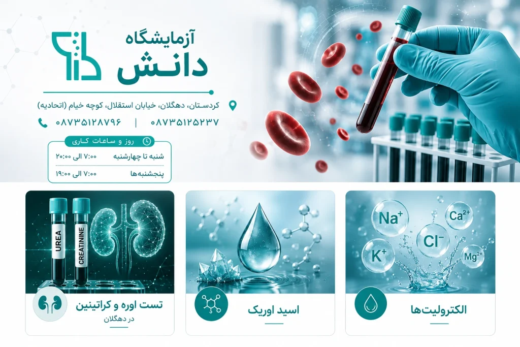 آزمایش خون در آزمایشگاه دانش دهگلان